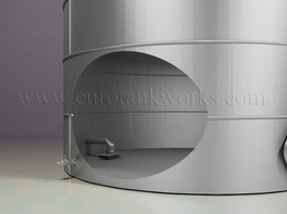 Serbatoio cilindrico verticale in acciaio da 300 m³