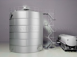 Serbatoio cilindrico verticale in acciaio da 500 m³