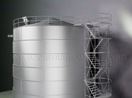 Serbatoio cilindrico verticale in acciaio da 1000 m³