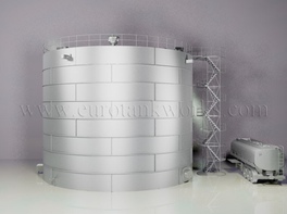 Serbatoio cilindrico verticale in acciaio da 2000 m³
